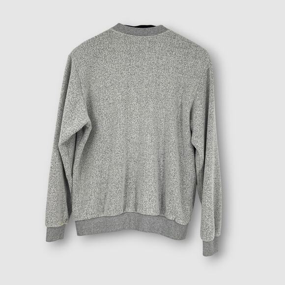 90s Vintage Cat Embroidered Sweatshirt Gray Knit Pullover Size Large - Picture 2 of 5